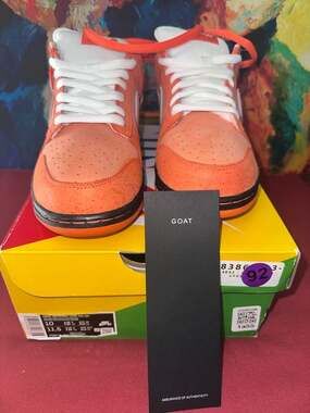 No.92 Nike SB Dunk Low Concepts Orange Lobster Size 10 Orange Frost
